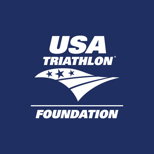 USA Triathlon Foundation Logo, White