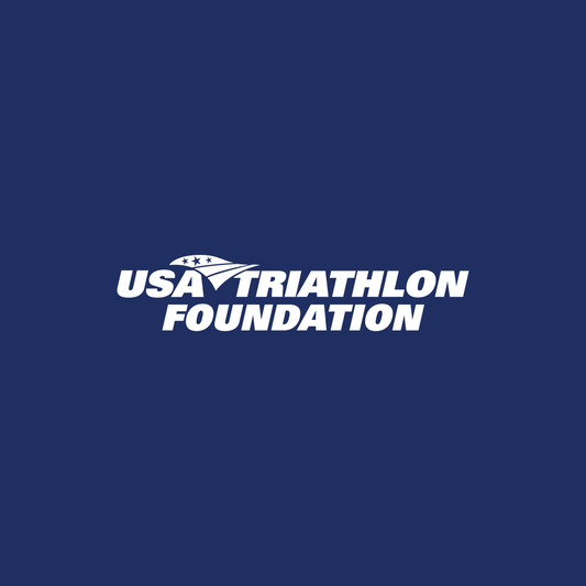USA Triathlon Foundation Alt Logo, White