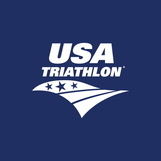 USA Triathlon Logo, White
